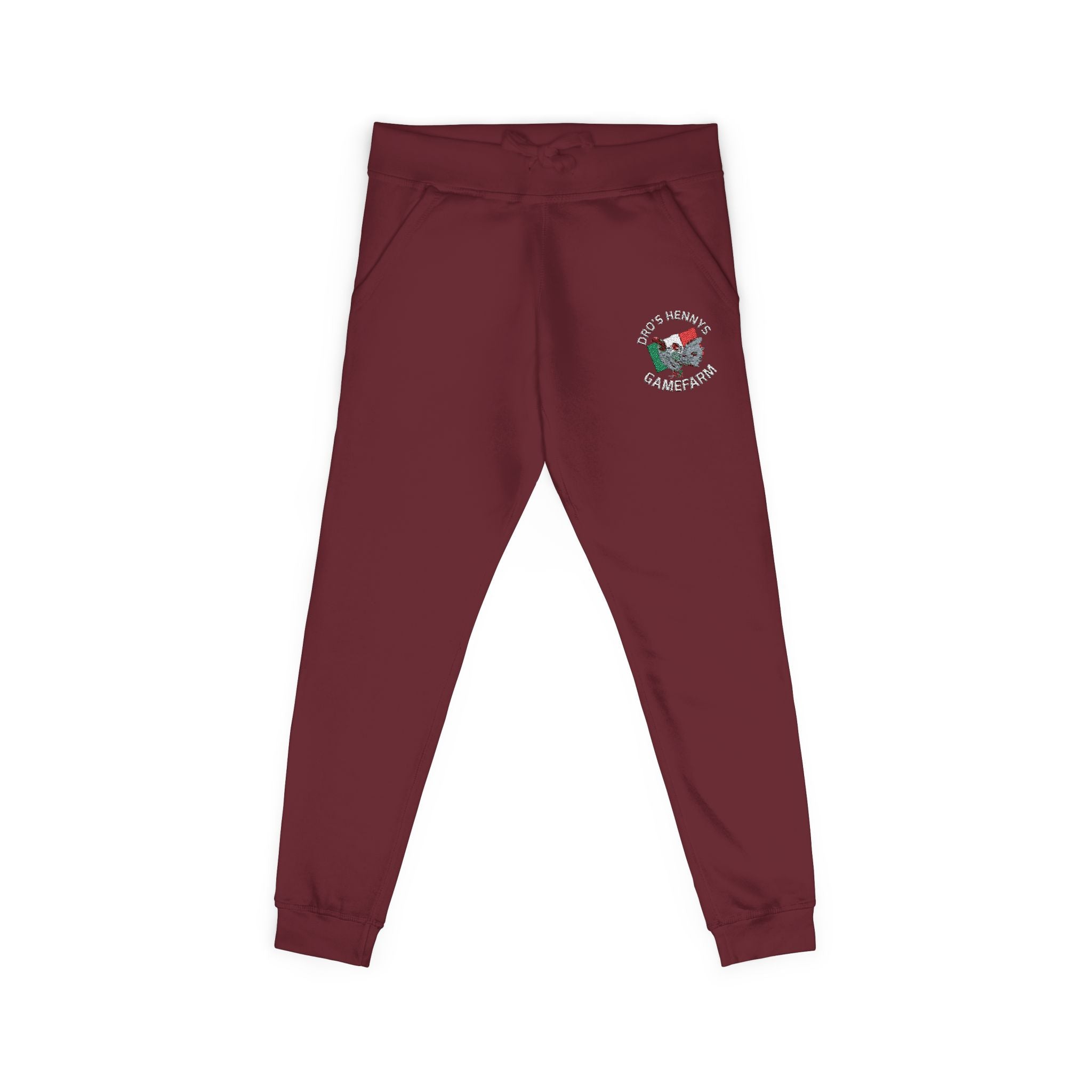 Henny- Embroidered Floral Heart Sweatpants — Cozy Fleece Joggers with 'Love' Detail
