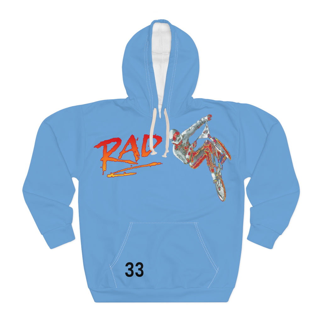 Rad-BMX Freestyle Hoodie - Street Racing Pullover with Motocross Rider Graphic