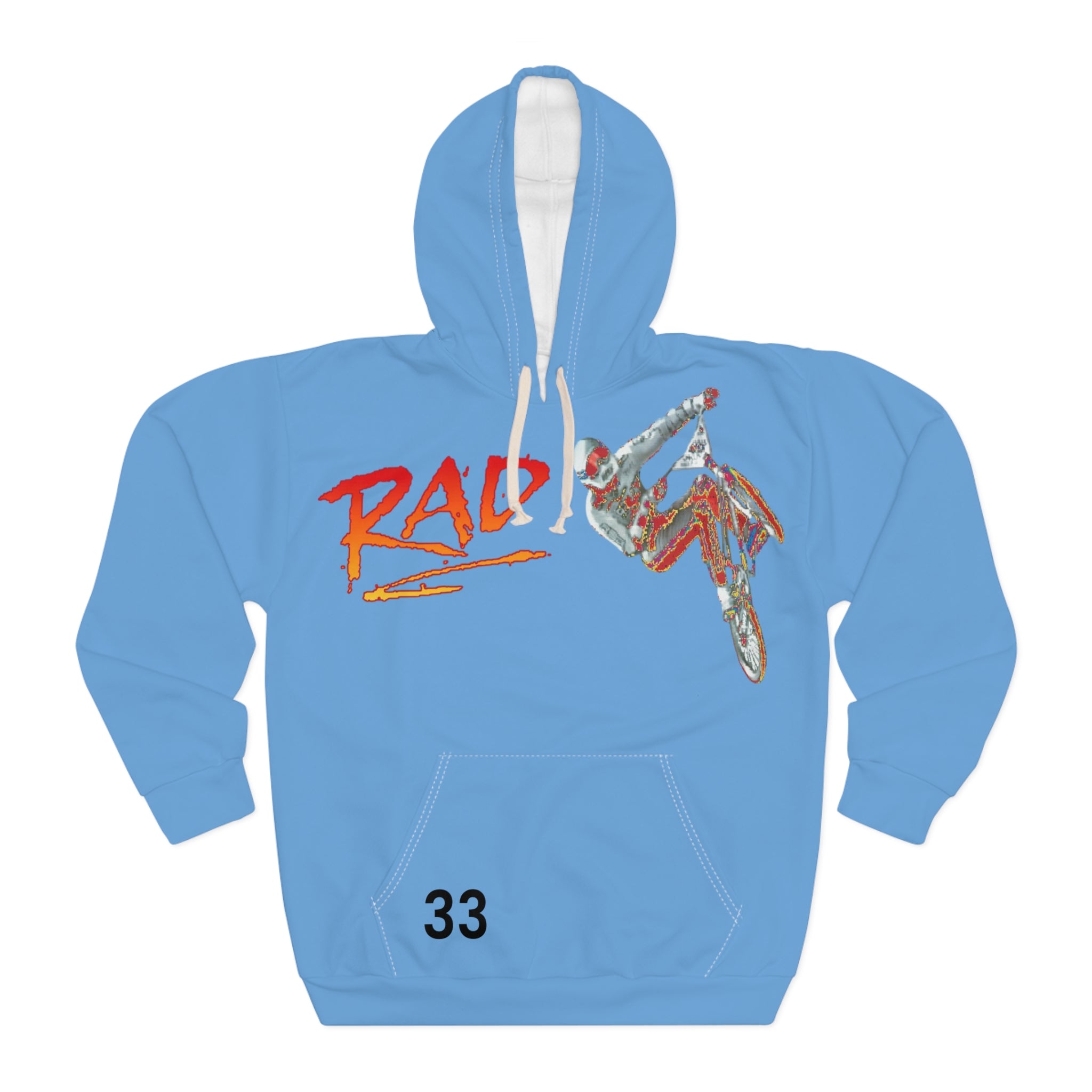Rad-BMX Freestyle Hoodie - Street Racing Pullover with Motocross Rider Graphic