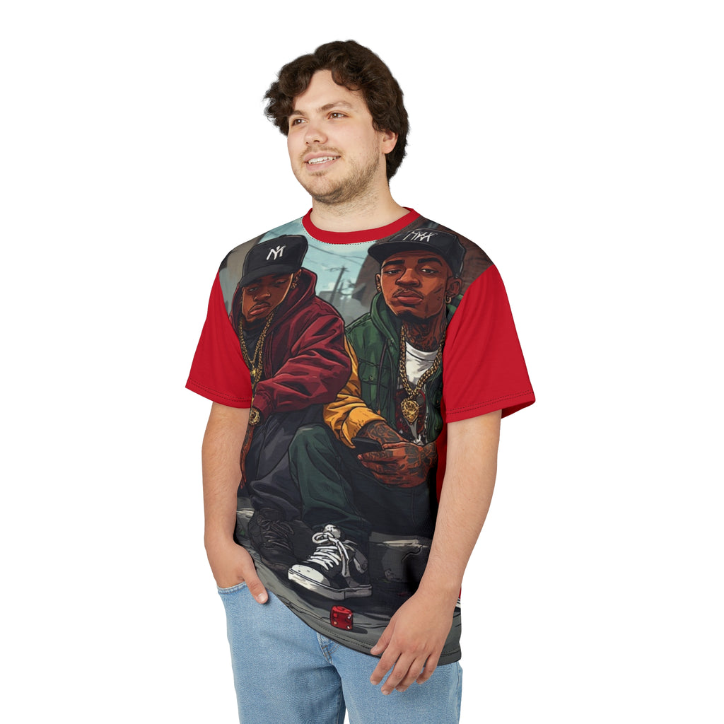 Mindset- Hip Hop Duo Graphic Tee — Vintage Street Rap Illustration