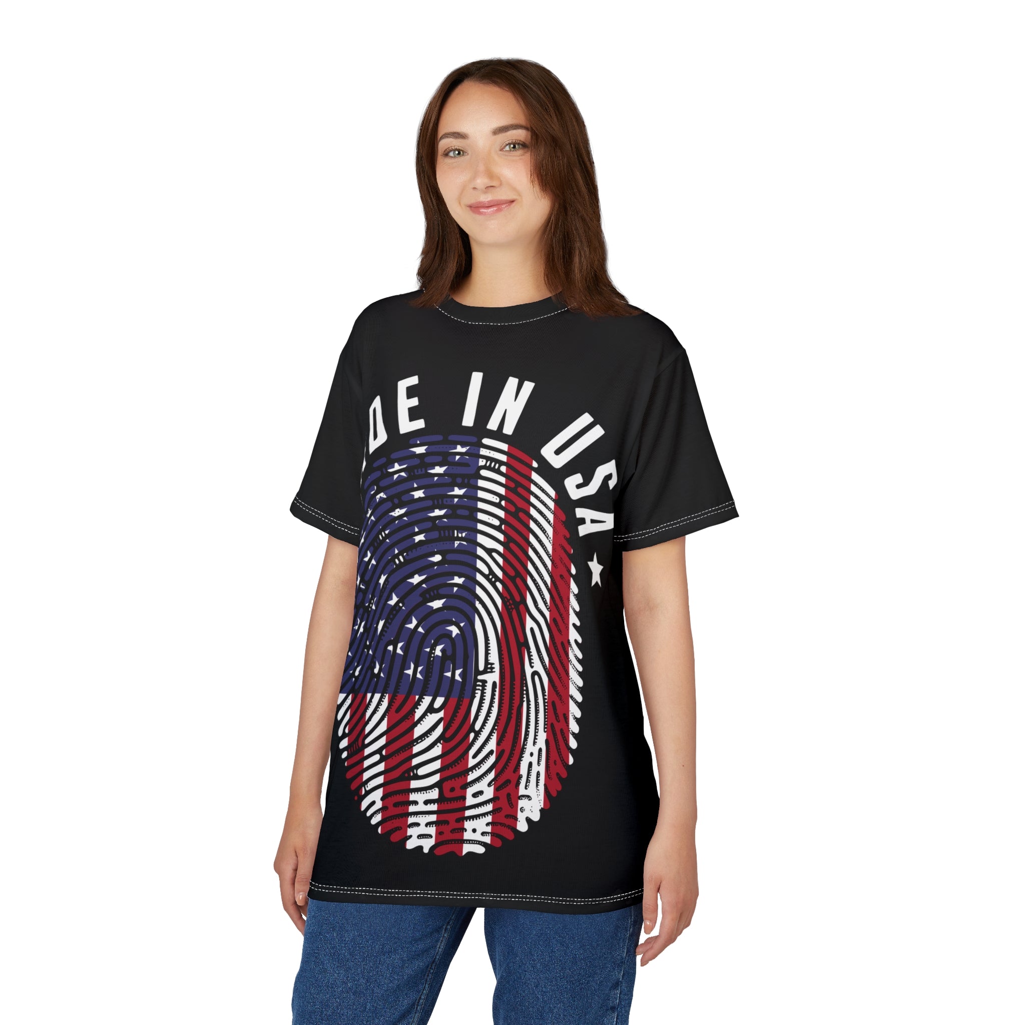 America-Made in USA Fingerprint T-Shirt