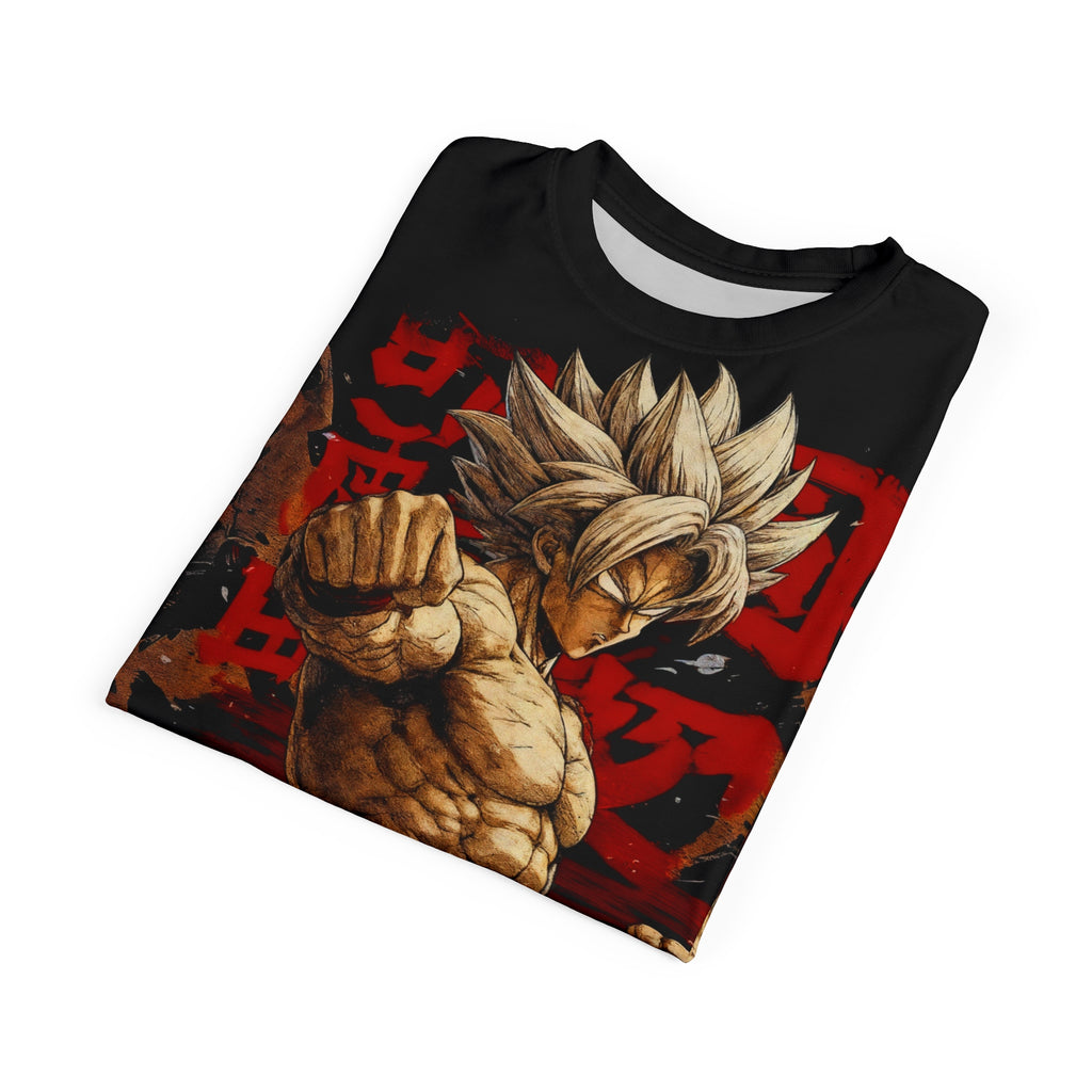 Dragon- Fighter Graphic Tee - Muscular Warrior Punch Design