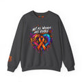 MS- Awareness Crewneck Sweatshirt — "Not All Wounds Are Visible" Orange Ribbon Design