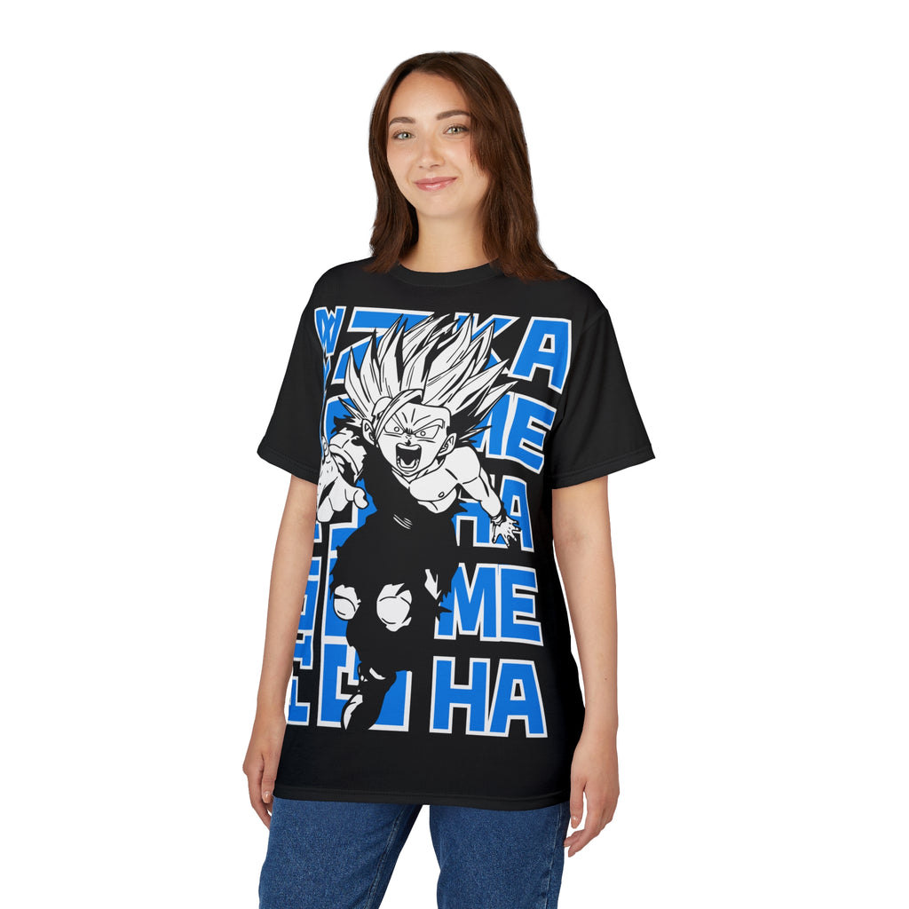 Dragon-Fighter Super Saiyan Graphic Tee — Bold Anime All-Over Print