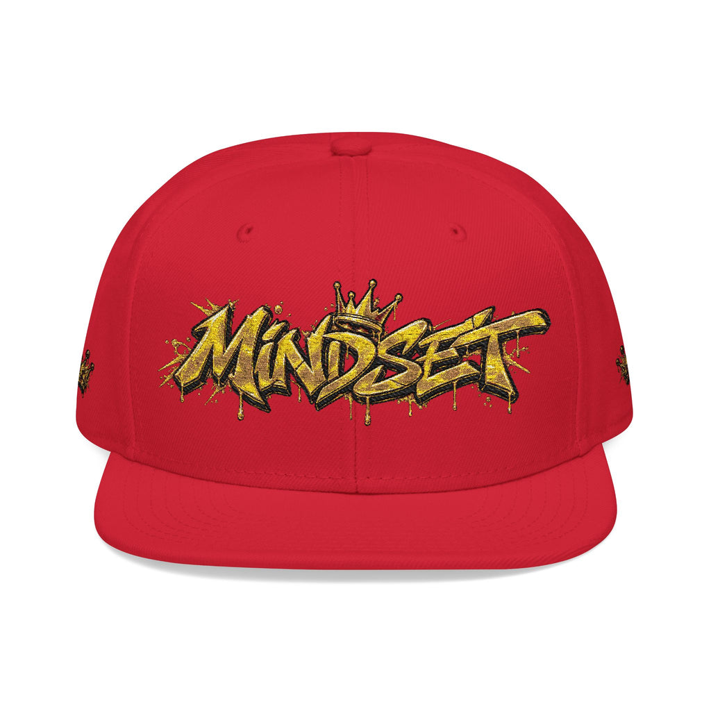 Hat-Embroidered Gold Graffiti Snapback Hat