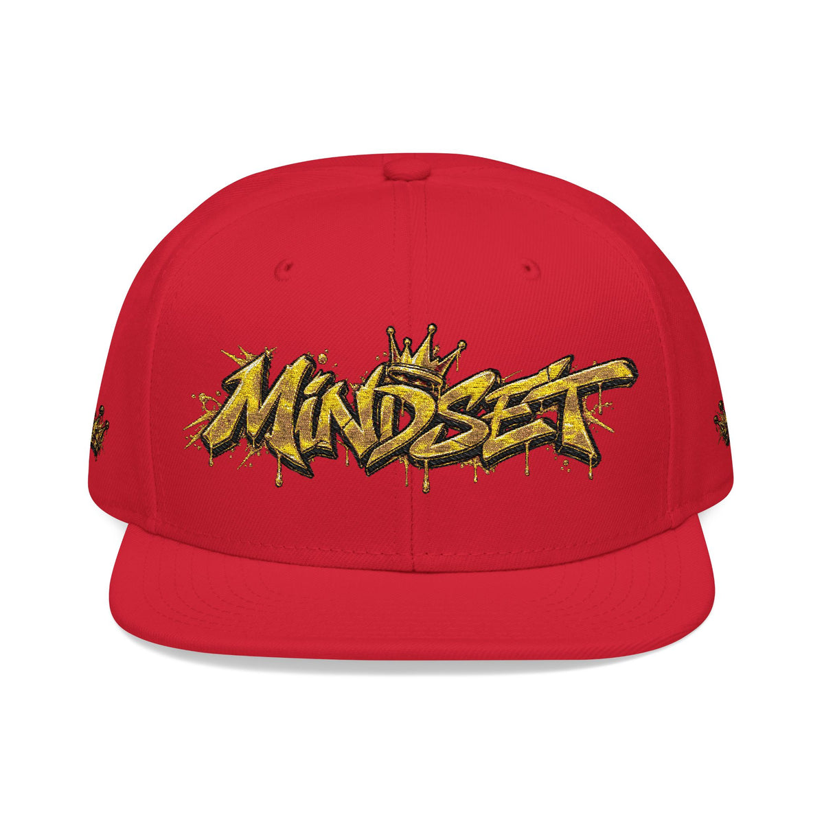 Hat-Embroidered Gold Graffiti Snapback Hat