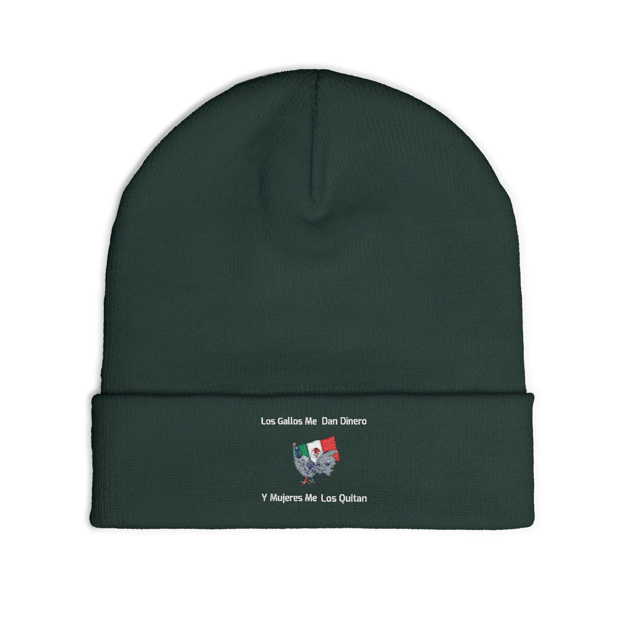 Henny- Embroidered Mexico Travel Patch Knit Beanie