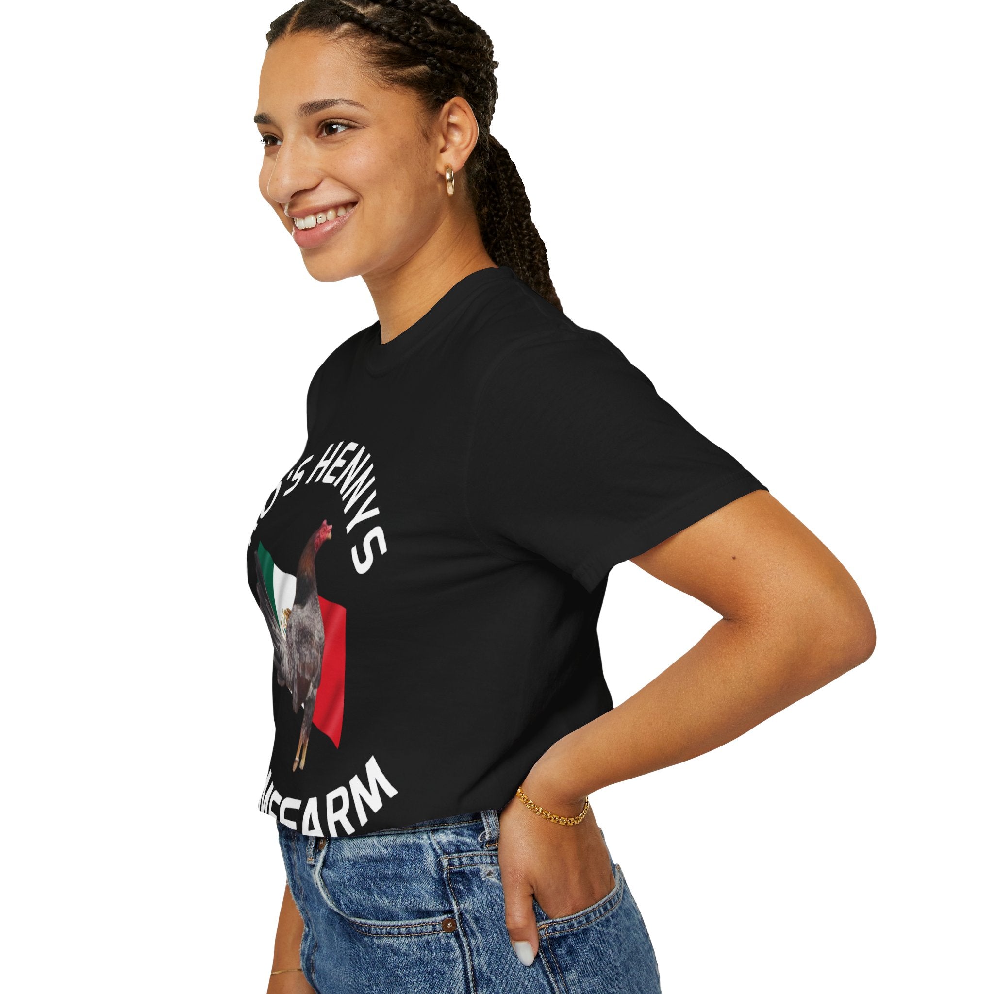 Henny- Gamefarm Rooster T-Shirt — "Dro's Henny's Gamefarm" Poultry Farm Tee