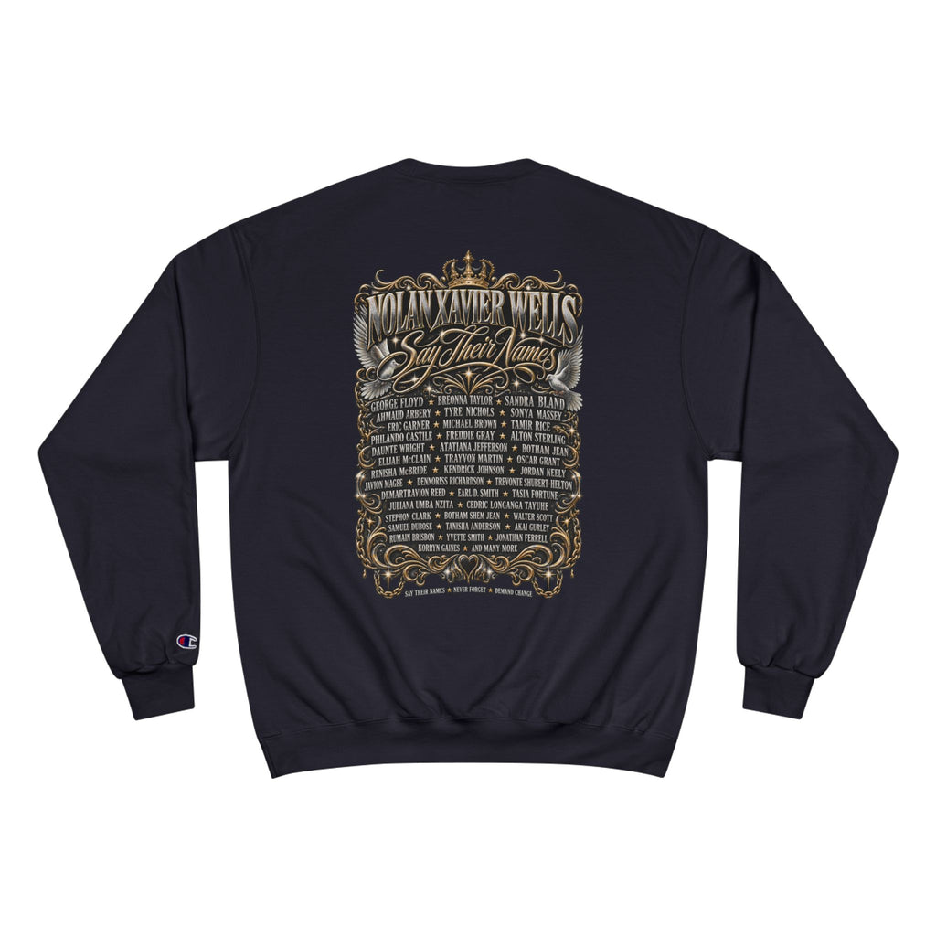 FBA-Say Their Names Sweatshirt — Memorial Angel Champion Sweatshirt