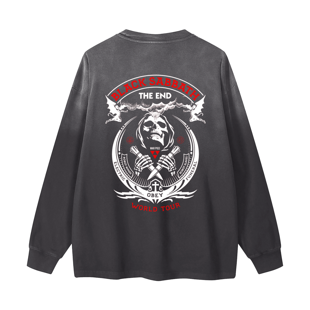 Gradient Washed Long Sleeve T-Shirt