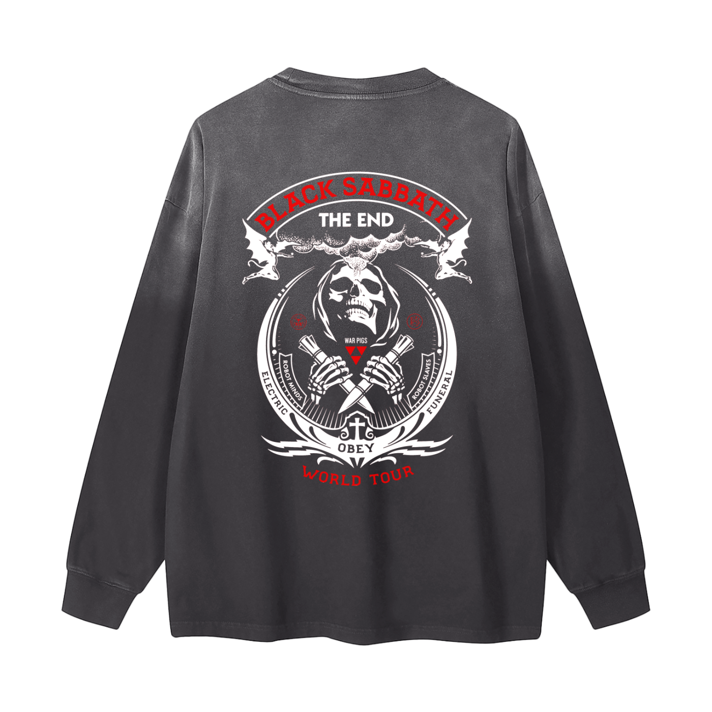 Gradient Washed Long Sleeve T-Shirt