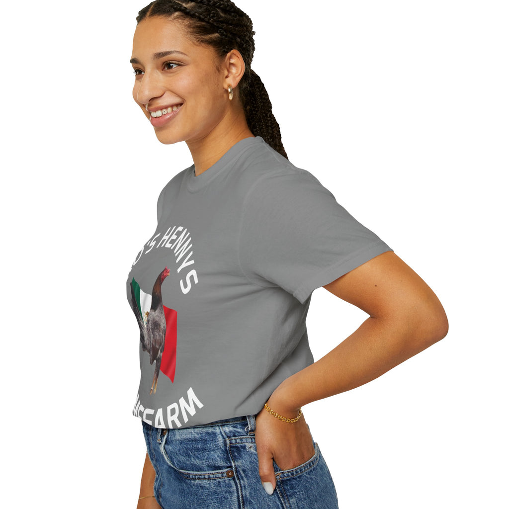 Henny- Gamefarm Rooster T-Shirt — "Dro's Henny's Gamefarm" Poultry Farm Tee