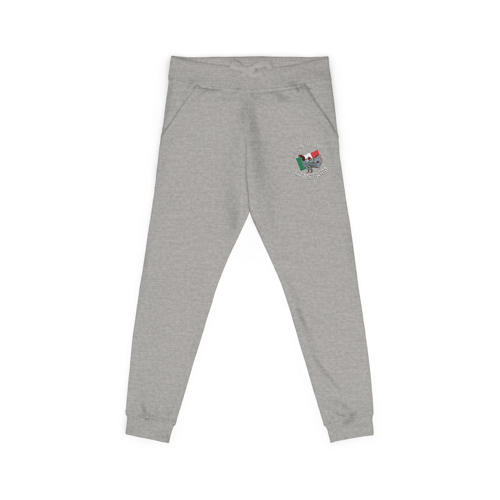 Henny- Embroidered Floral Heart Sweatpants — Cozy Fleece Joggers with 'Love' Detail