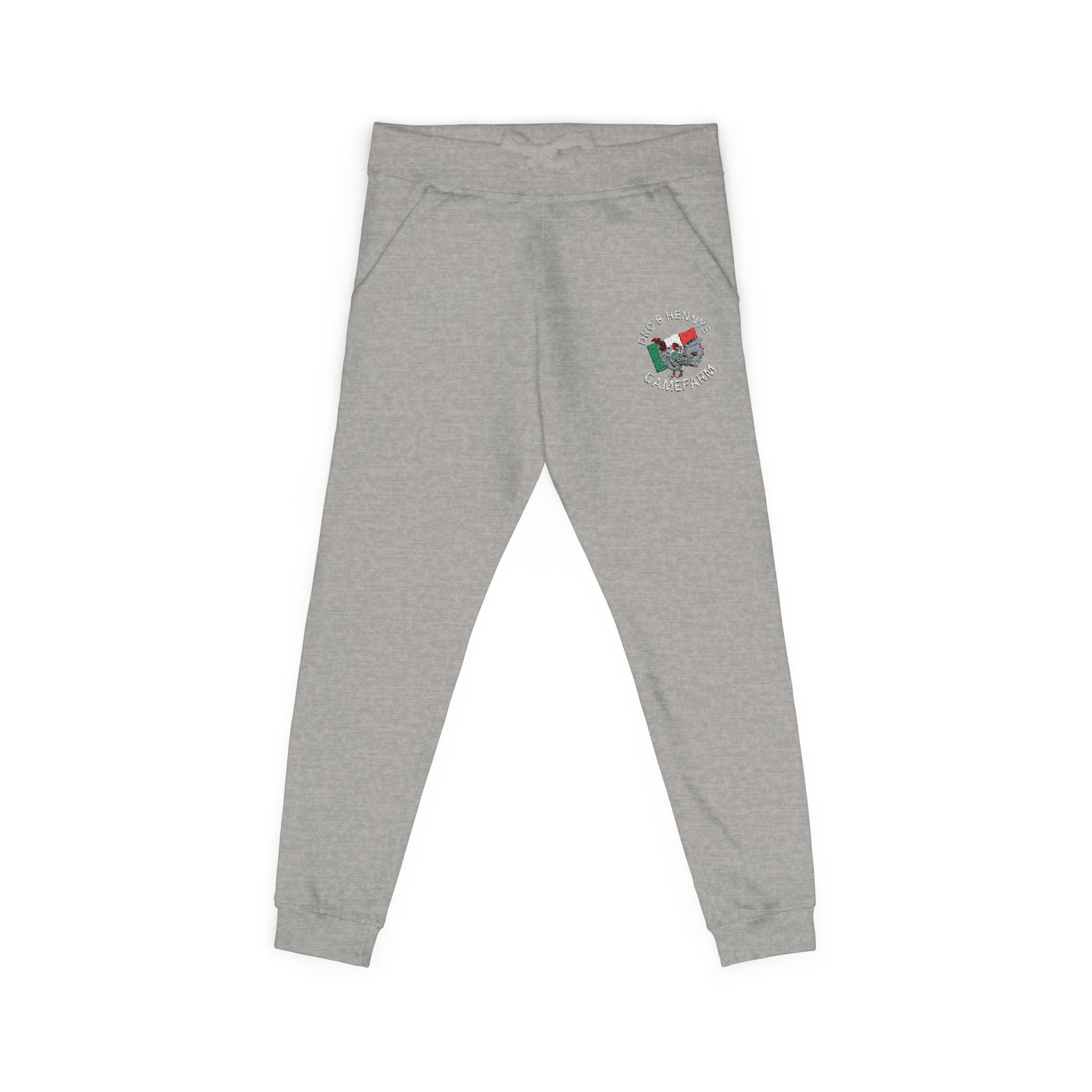 Henny- Embroidered Floral Heart Sweatpants — Cozy Fleece Joggers with 'Love' Detail