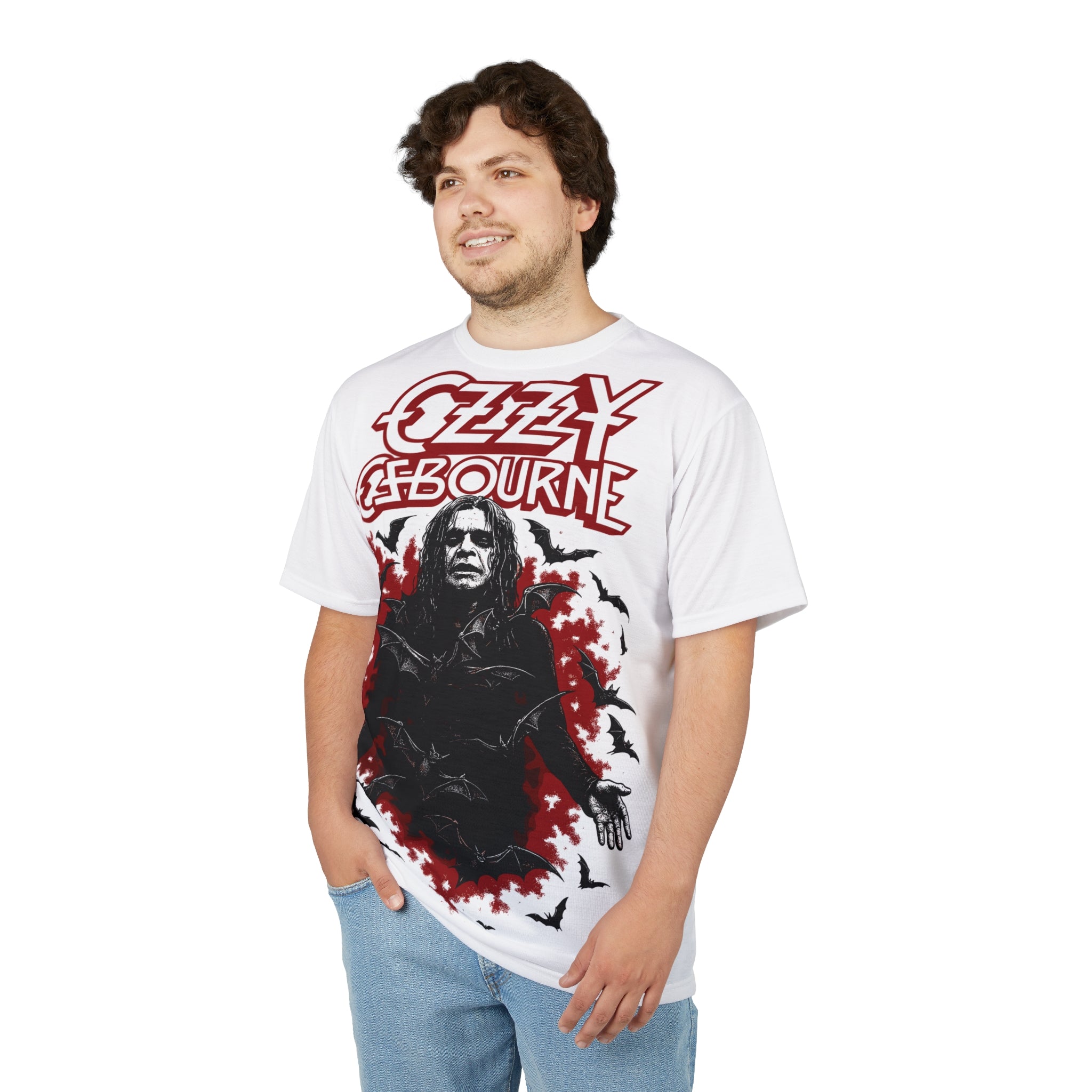 Metal- Ozzy Osbourne Graphic Tee — Gothic Bats Rock Band T-Shirt