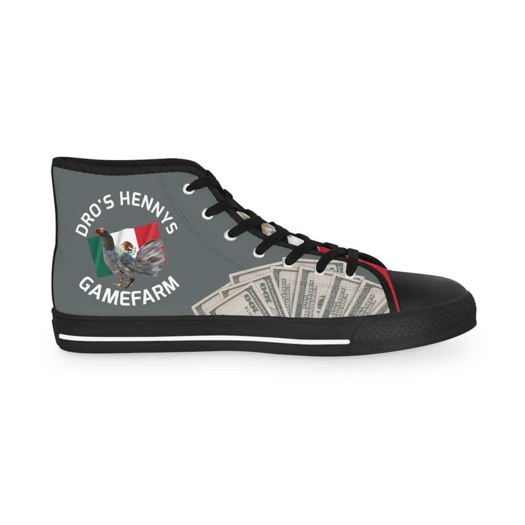 Henny-High Top Sneakers — Money Graphic with 'HENNY'S' Logo
