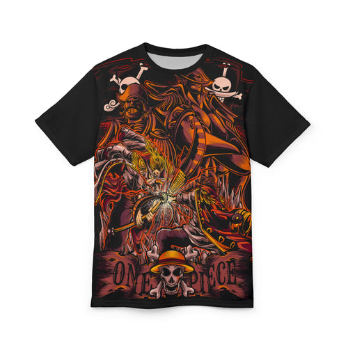 Anime- Pirate Skull Graphic Tee — Anime All-Over Print Shirt