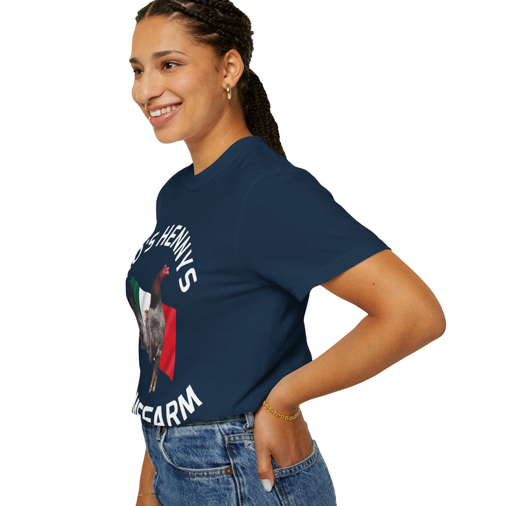Henny- Gamefarm Rooster T-Shirt — "Dro's Henny's Gamefarm" Poultry Farm Tee