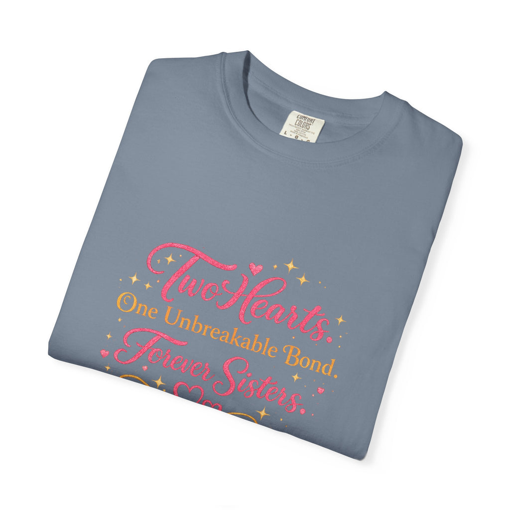Tiff-Twin Sisters T-Shirt – “Two Hearts One Unbreakable Bond” Graphic Tee