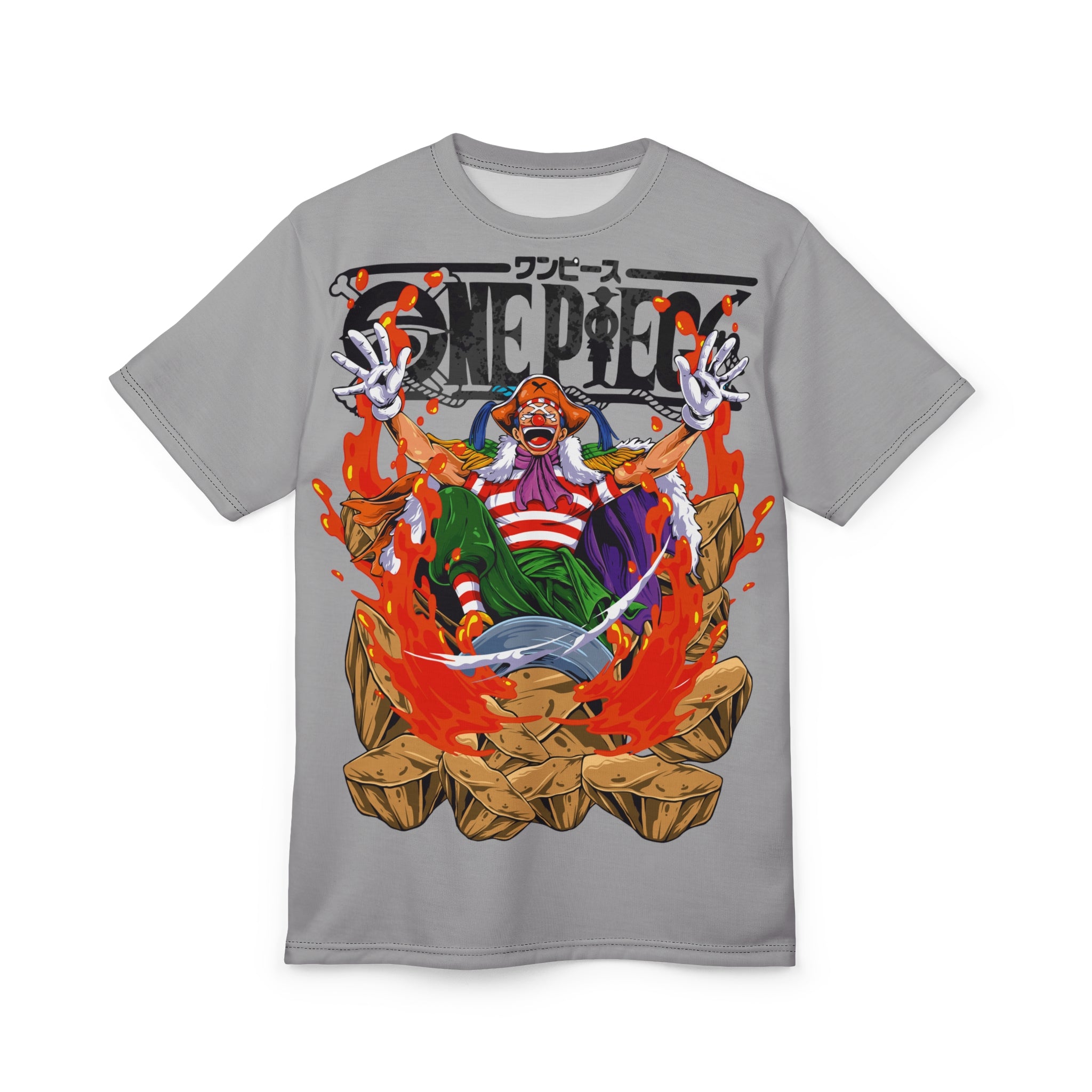 Anime- Buggy the Clown Graphic Tee — Anime Pirate Captain All-Over Print