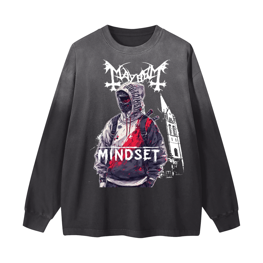 Gradient Washed Long Sleeve T-Shirt