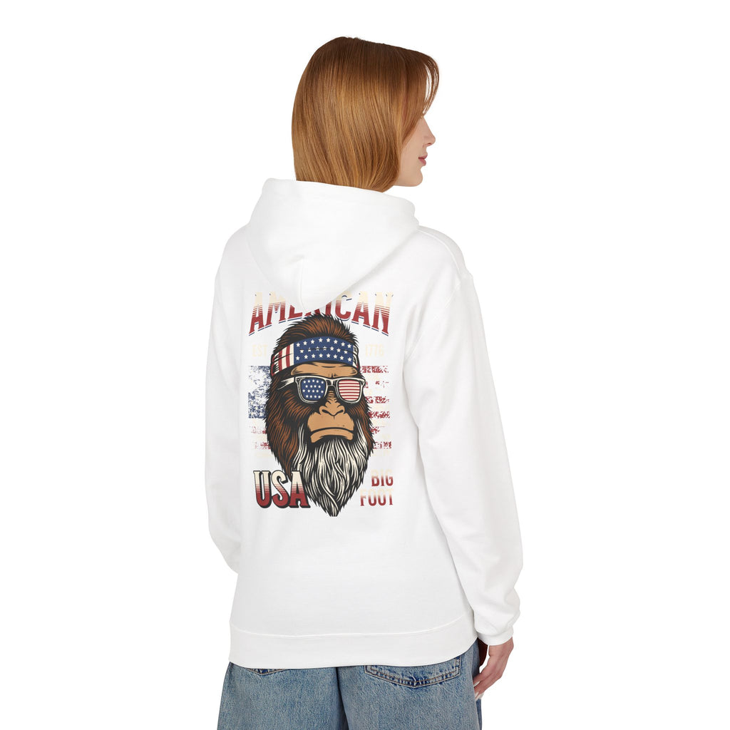 Ant-Hoodie - "God Bless America" Patriotic Ape Graphic USA Hoodie