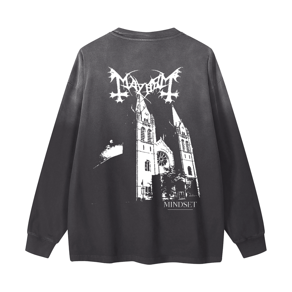 Gradient Washed Long Sleeve T-Shirt