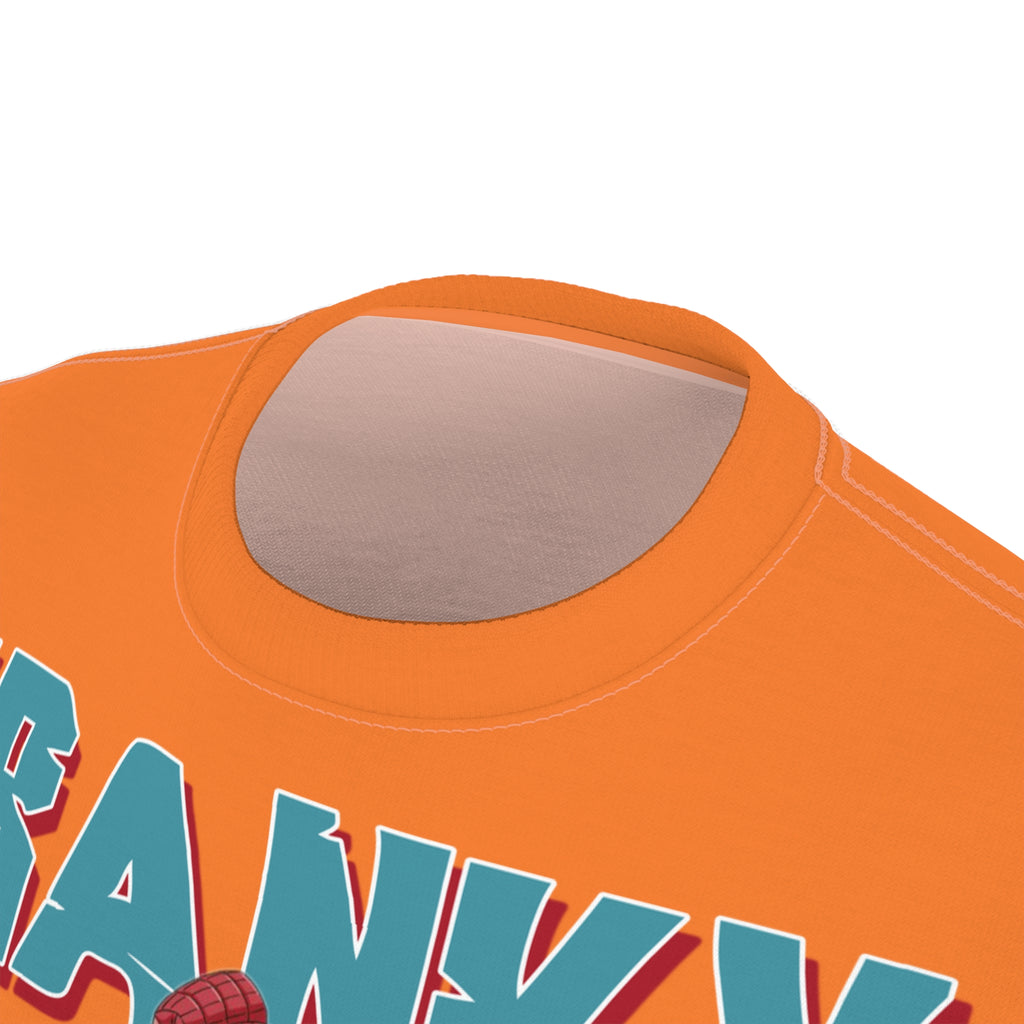 Anime- Crew Graphic Tee — Orange Anime Character T-Shirt