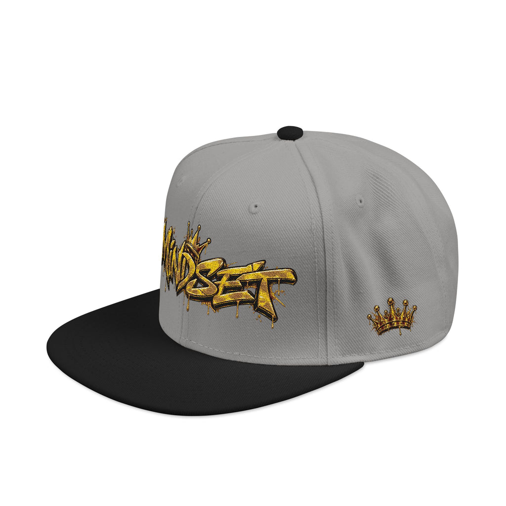 Hat-Embroidered Gold Graffiti Snapback Hat