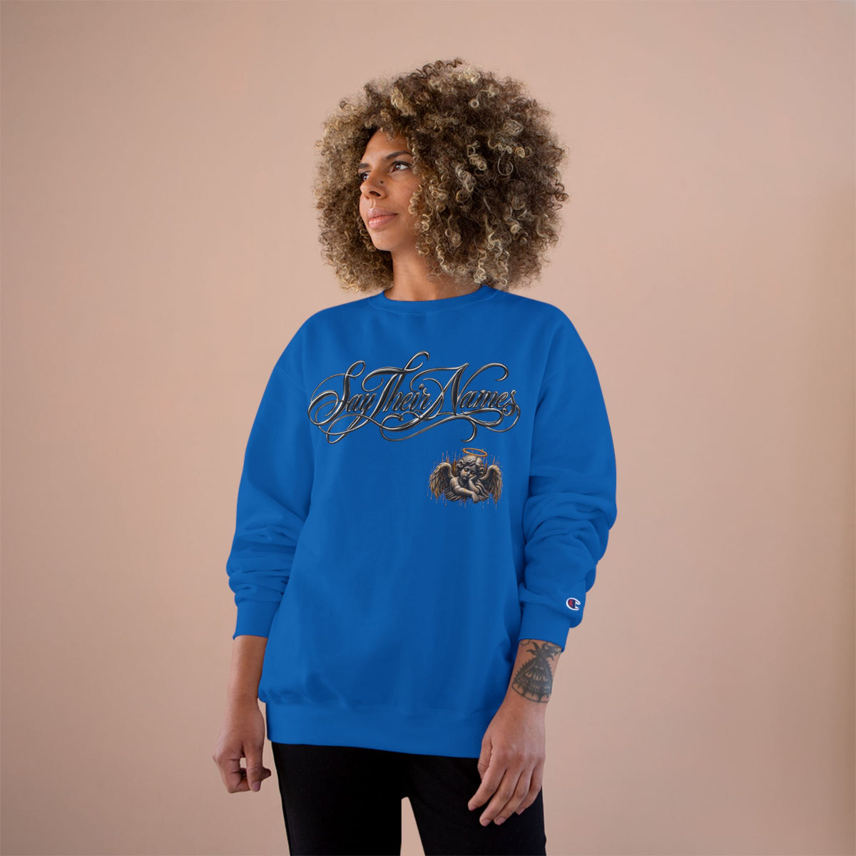 FBA-Say Their Names Sweatshirt — Memorial Angel Champion Sweatshirt