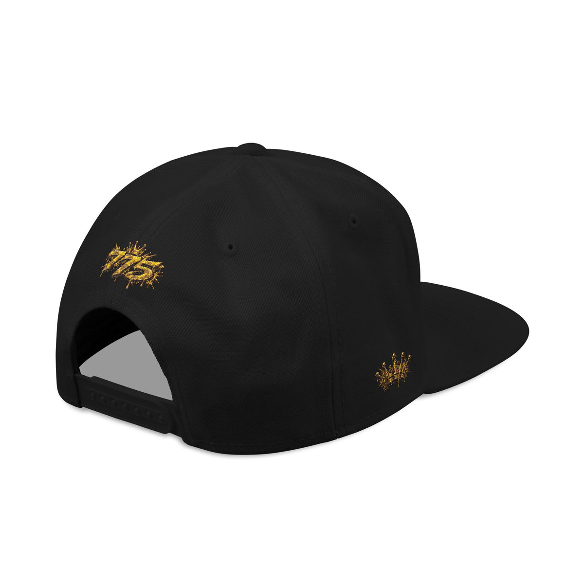 Hat-Embroidered Gold Graffiti Snapback Hat