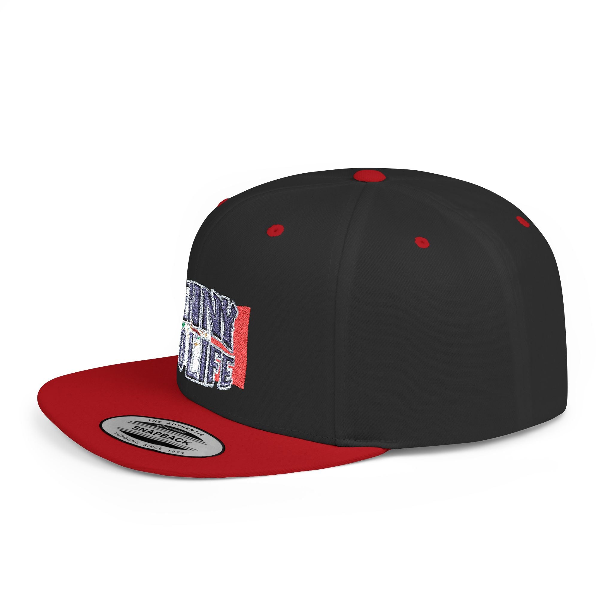 Henny- Flat Bill Snapback Hat — "Henny No Life" Embroidered with Italian Flag Accent