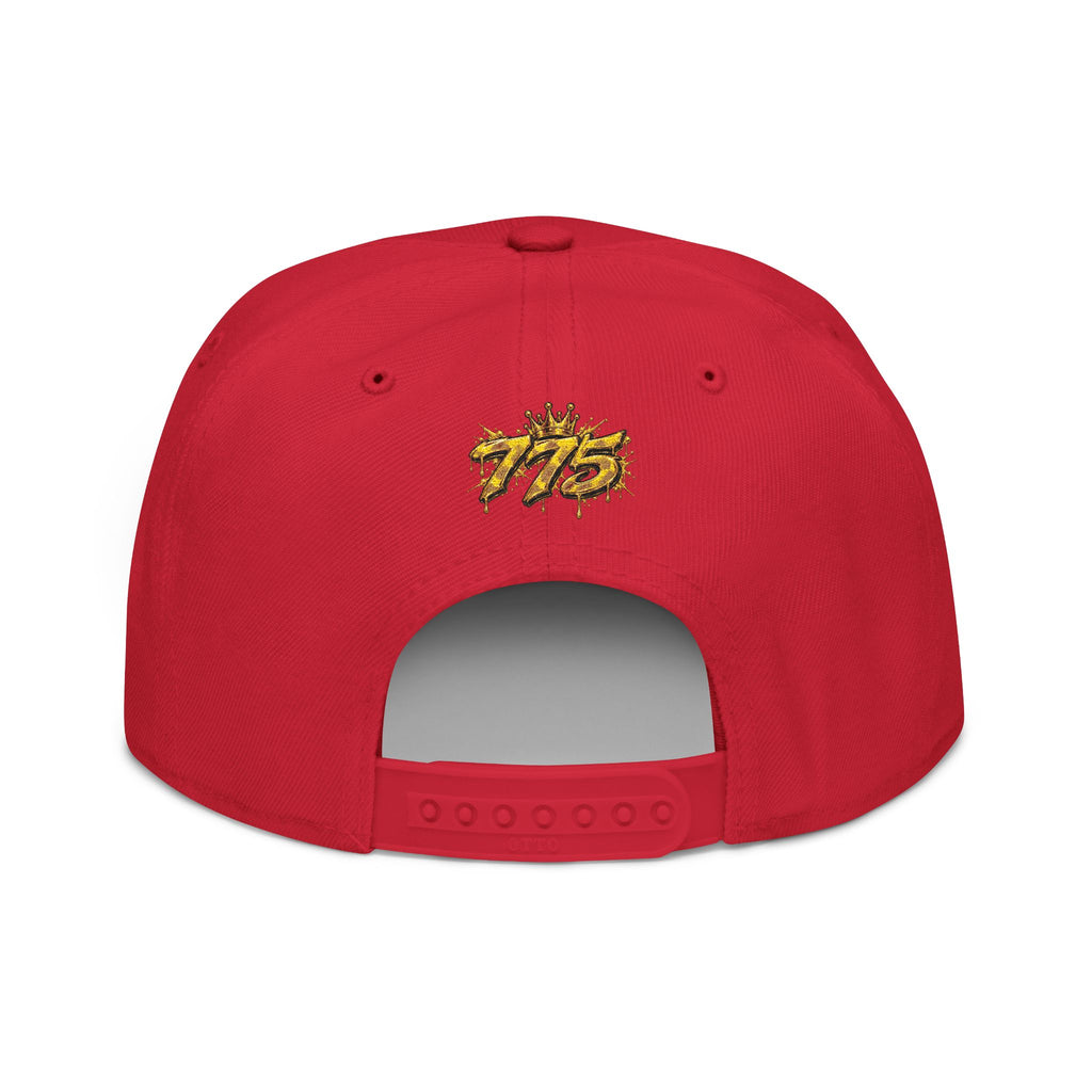 Hat-Embroidered Gold Graffiti Snapback Hat