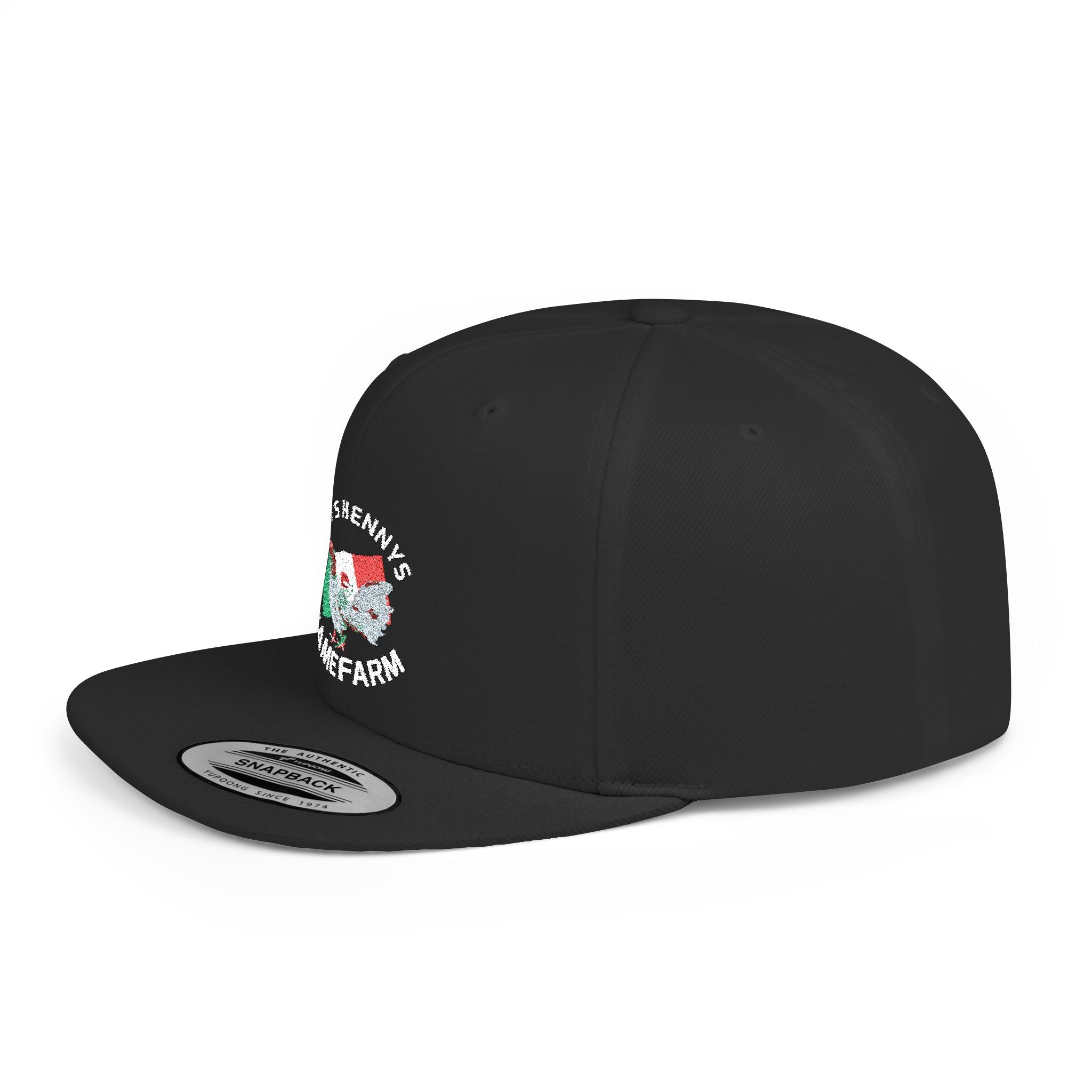 Henny- Flat Bill Snapback Hat — Dro's Henny's Gamefarm Logo Cap