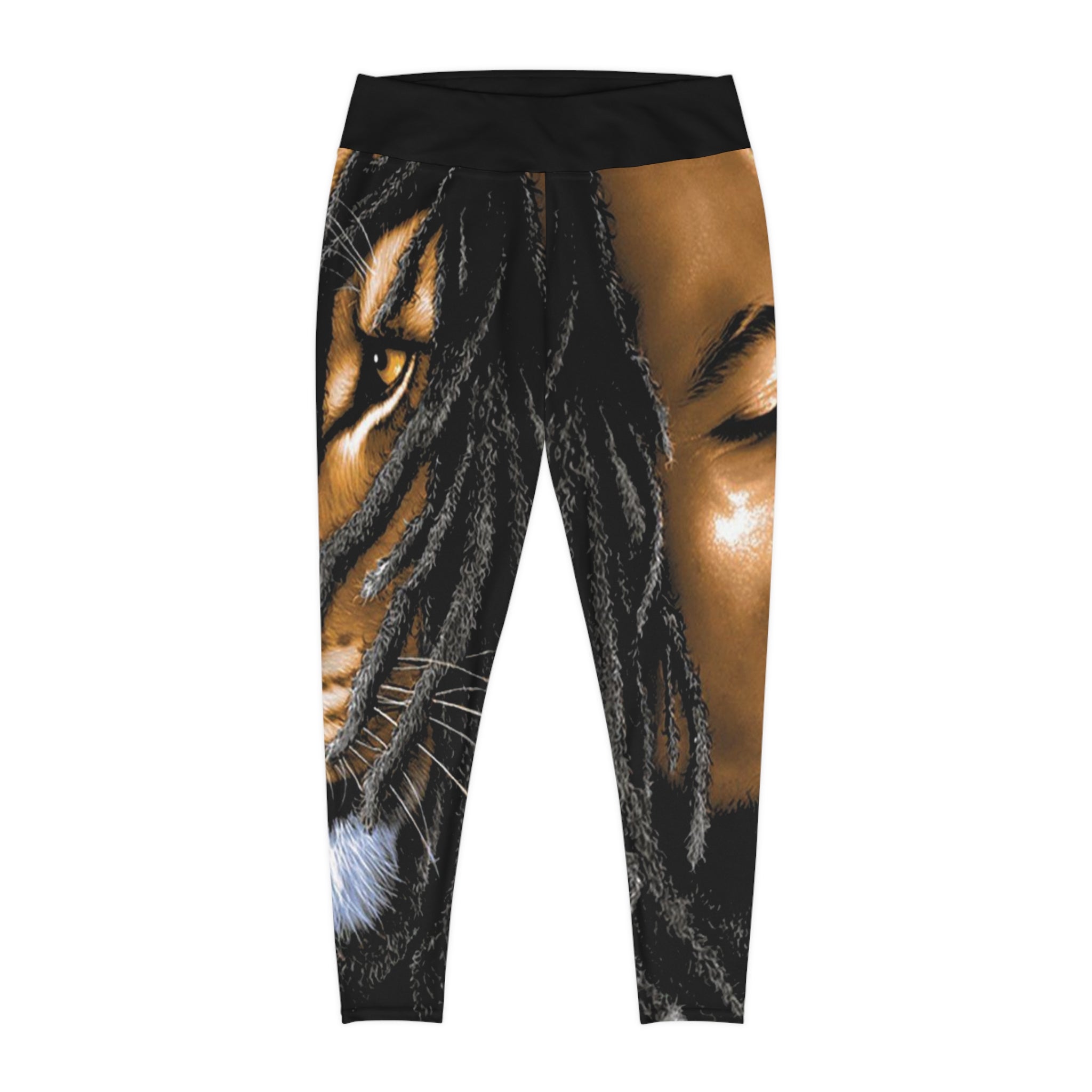 Leggings — Bold Lion & Dreadlocks Portrait All-Over Print