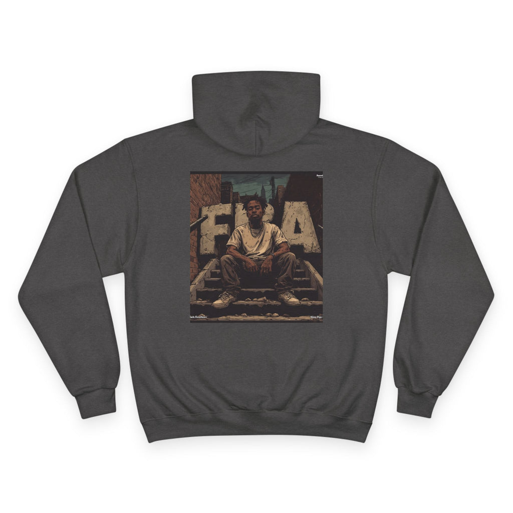 FBA- Graphic Hoodie – Vintage Shield Logo & Back Photo Print