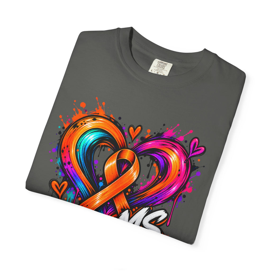 MS- Awareness Heart Ribbon T-Shirt — “Not All Wounds Are Visible” Neuropathy Support Tee