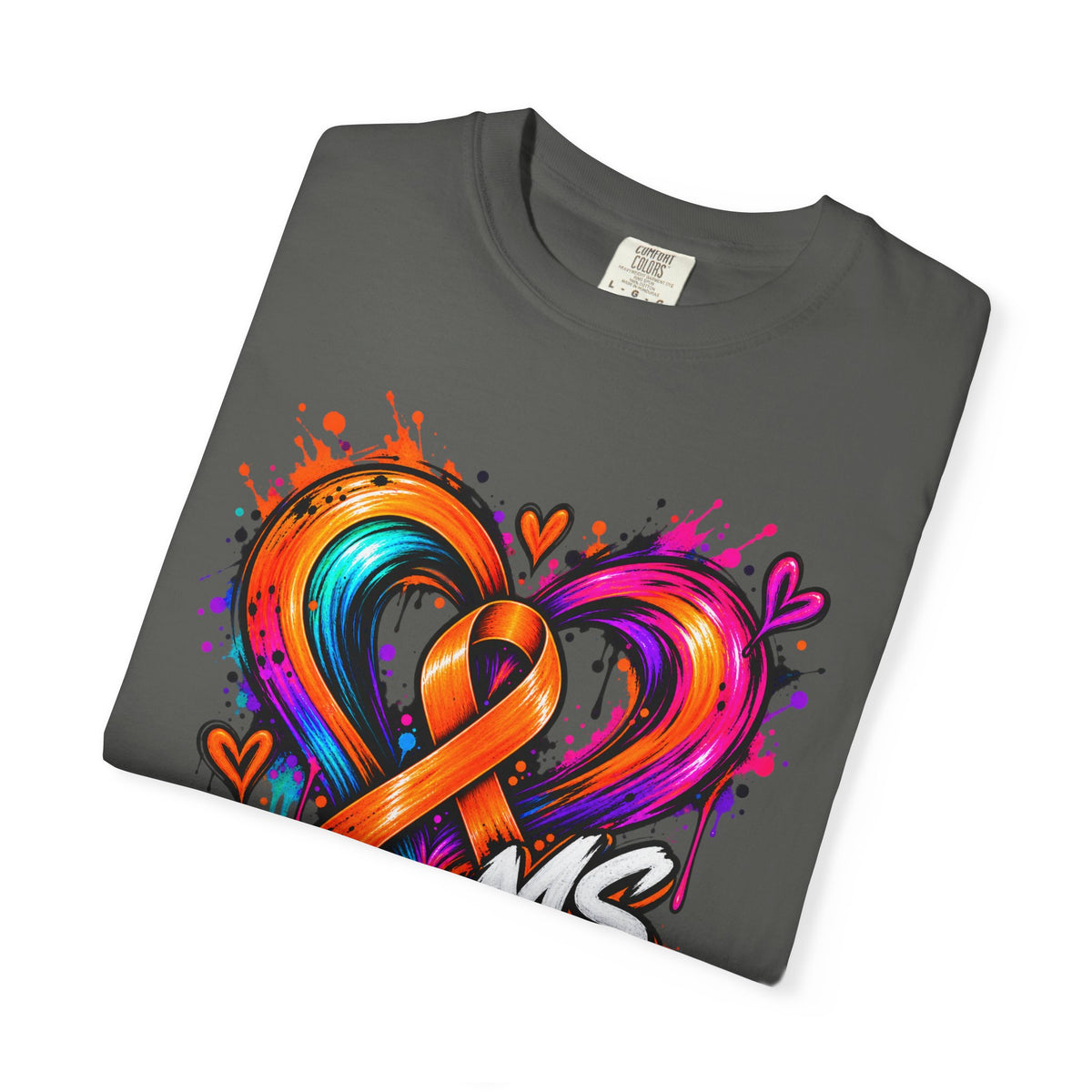 MS- Awareness Heart Ribbon T-Shirt — “Not All Wounds Are Visible” Neuropathy Support Tee