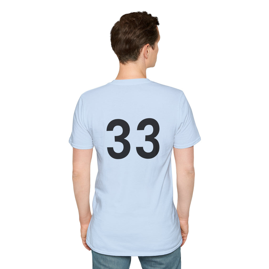 Rad- Life T-Shirt — Motocross Rider Tee with Back Number 33