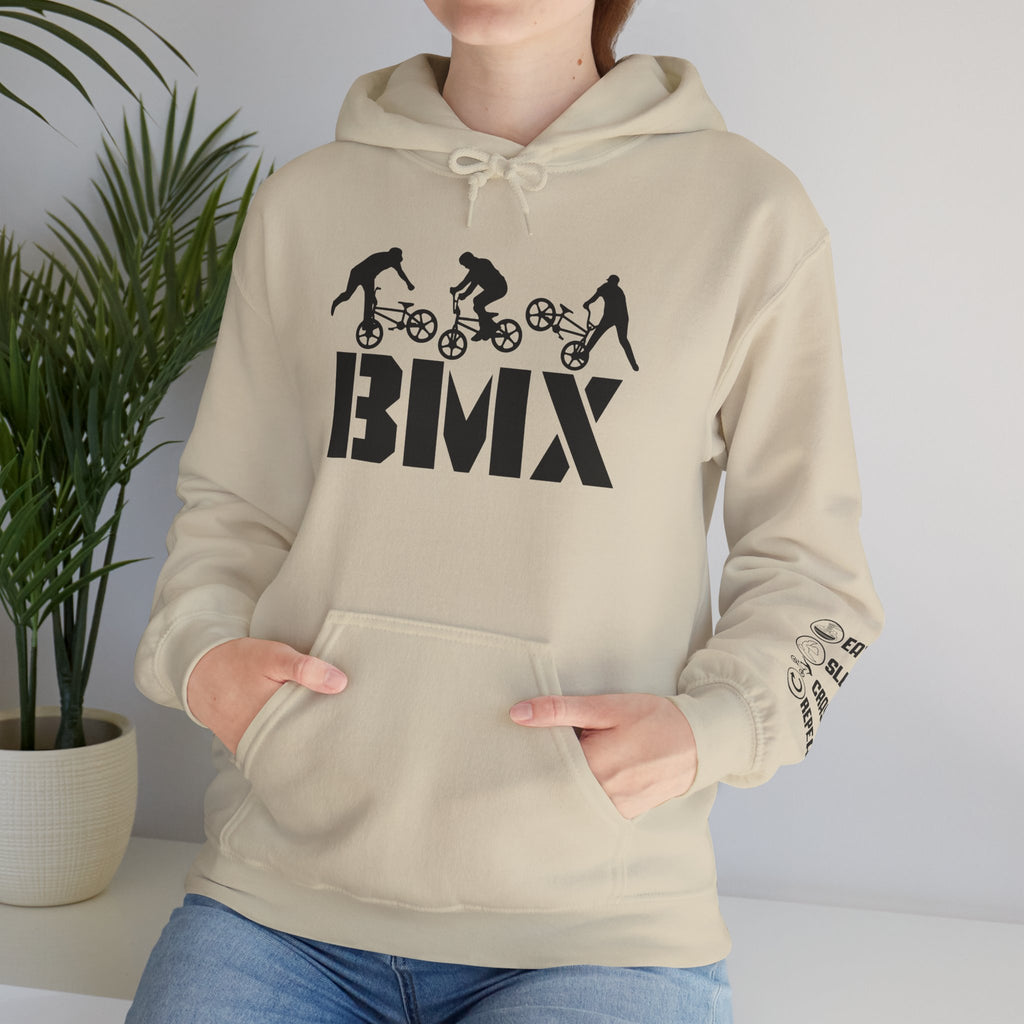 Rad-BMX Rider Hoodie — BMX Stunt Silhouettes Pullover for Riders & Fans