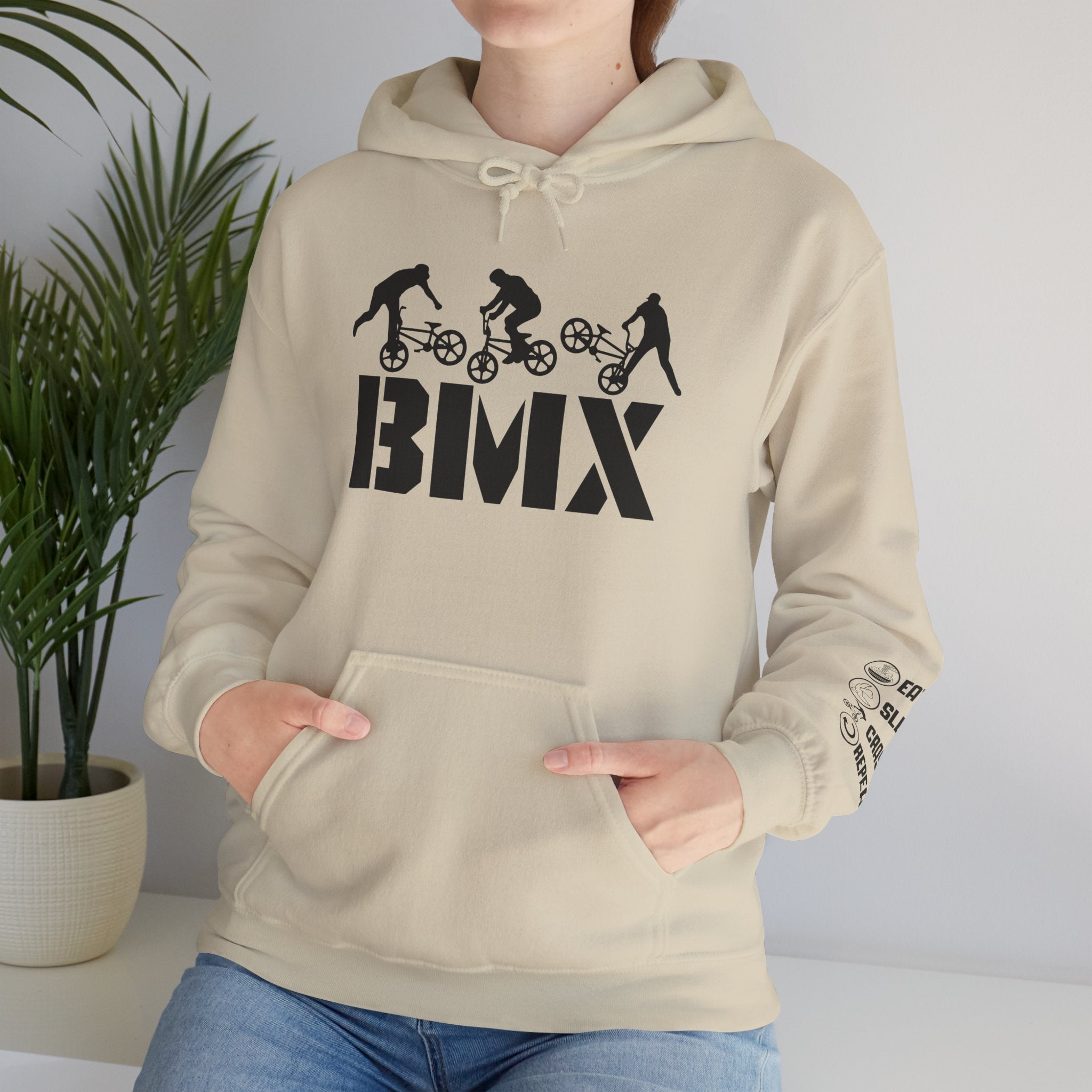 Rad-BMX Rider Hoodie — BMX Stunt Silhouettes Pullover for Riders & Fans