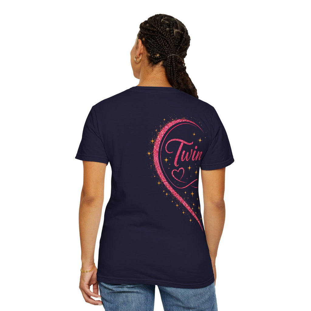 Tiff-Twin Sisters T-Shirt – “Two Hearts One Unbreakable Bond” Graphic Tee