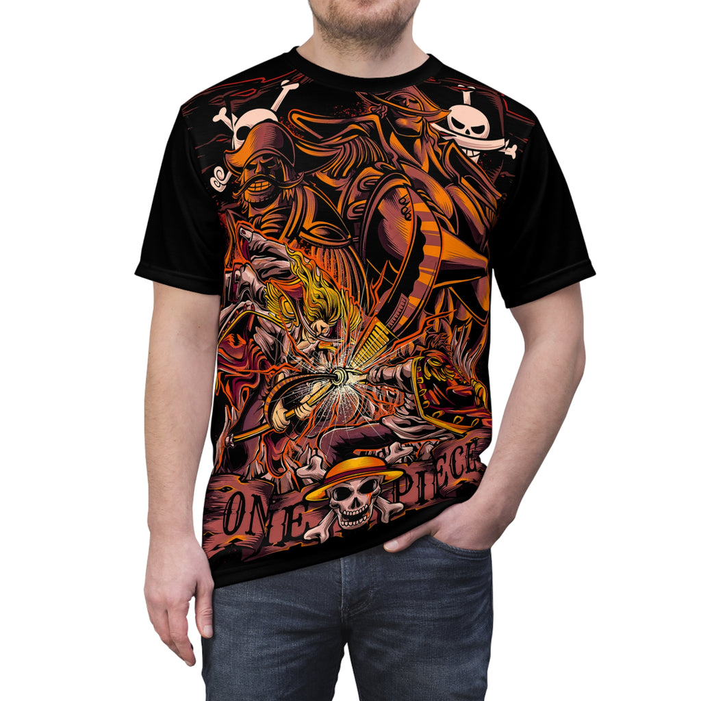 Anime- Pirate Skull Graphic Tee — Anime All-Over Print Shirt
