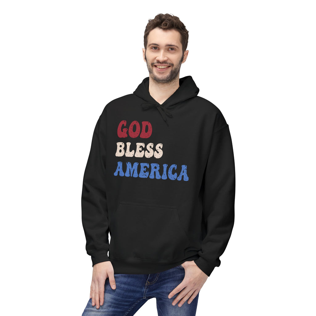 Ant-Hoodie - "God Bless America" Patriotic Ape Graphic USA Hoodie