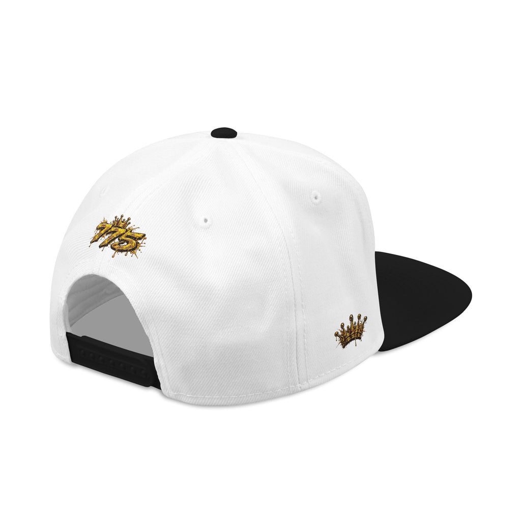 Hat-Embroidered Gold Graffiti Snapback Hat