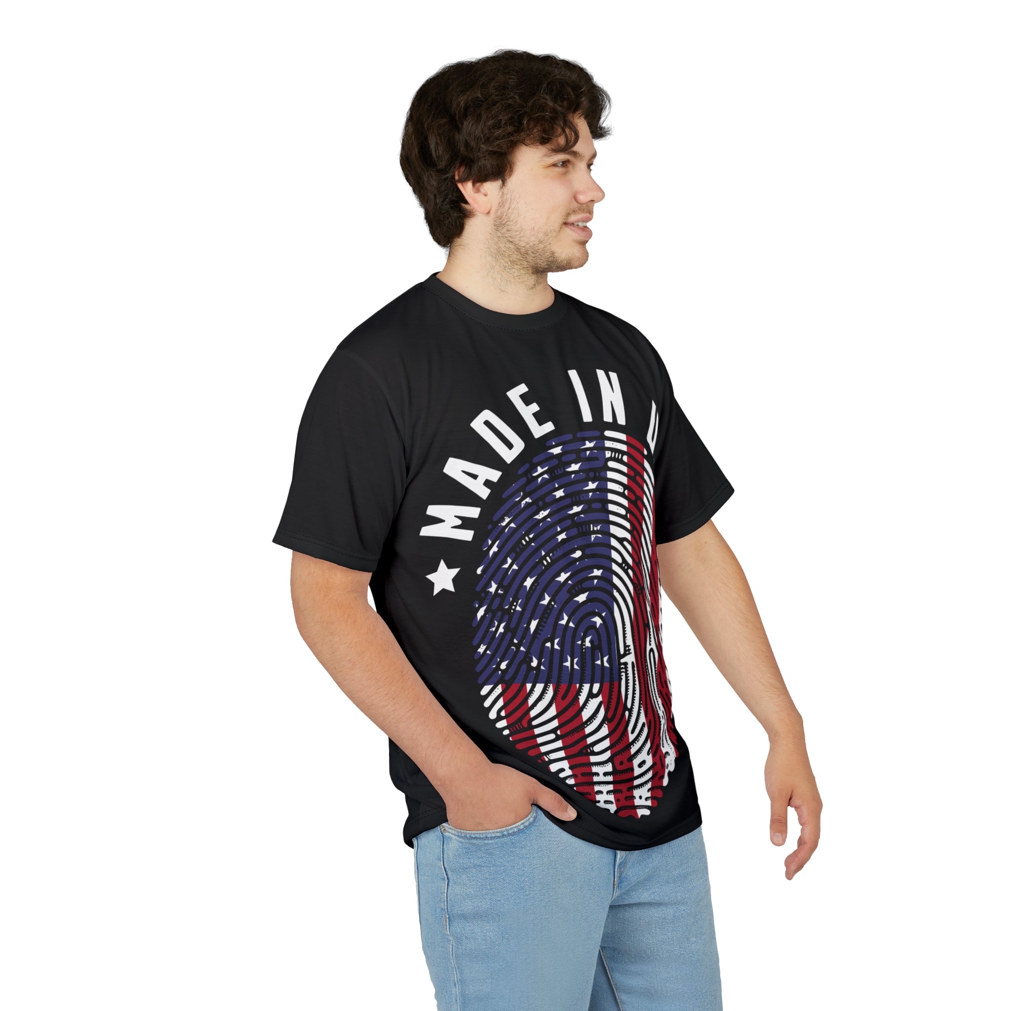 America-Made in USA Fingerprint T-Shirt