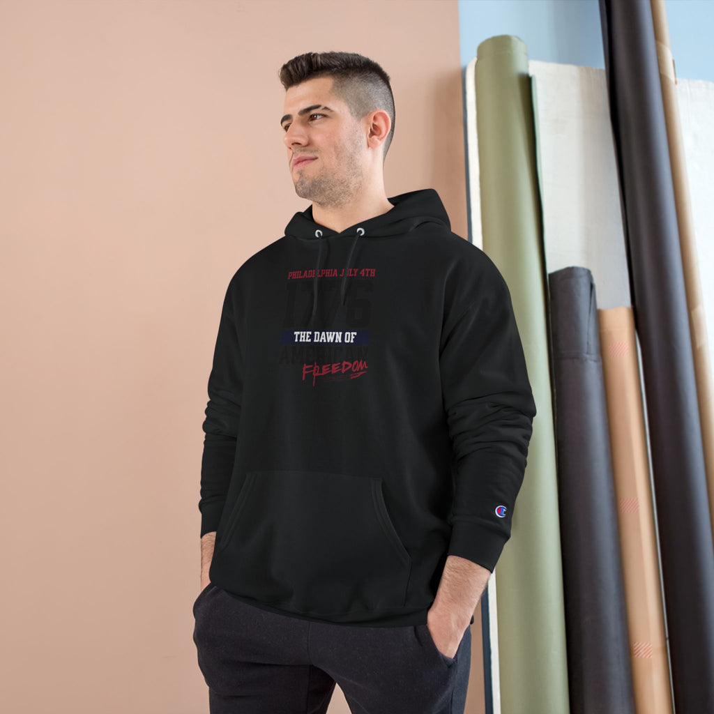 Ant-Patriotic 1776 Hoodie — "Love It or Leave It" American Flag Champion Hoodie