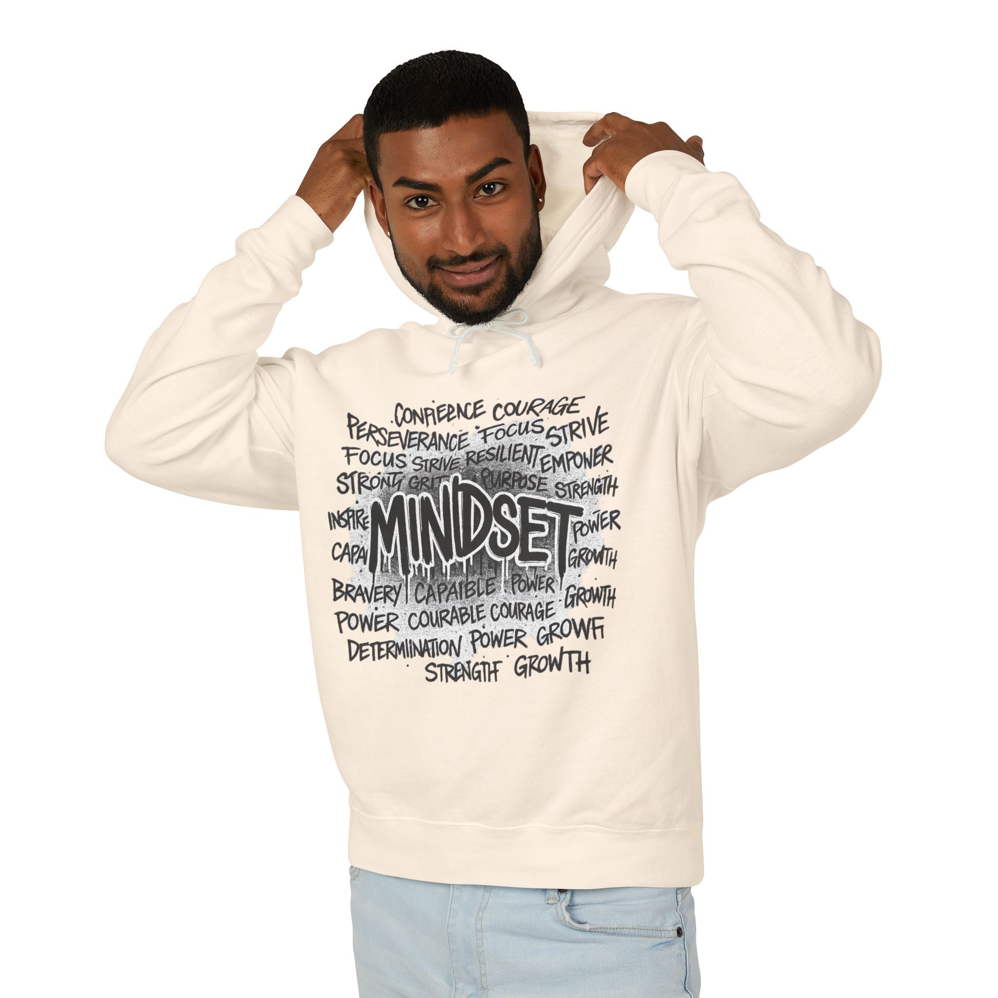 Mindset- Words Hoodie — Inspirational Typography Motivational Hoodie
