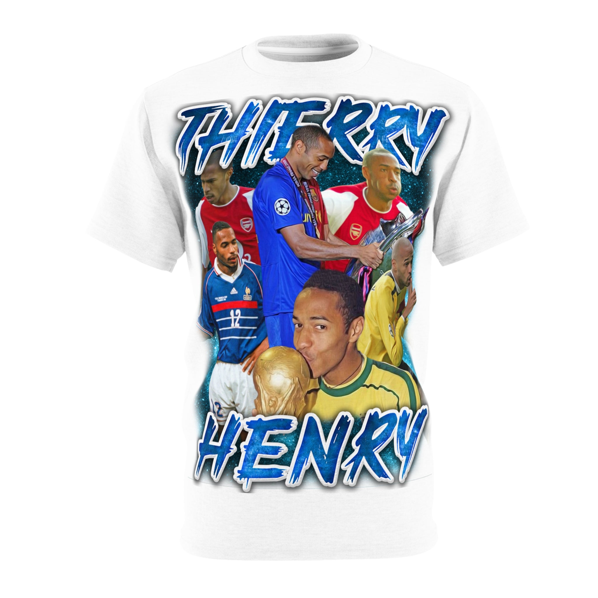 Team-T-Shirt — Thierry Henry Collage Soccer Tribute Tee