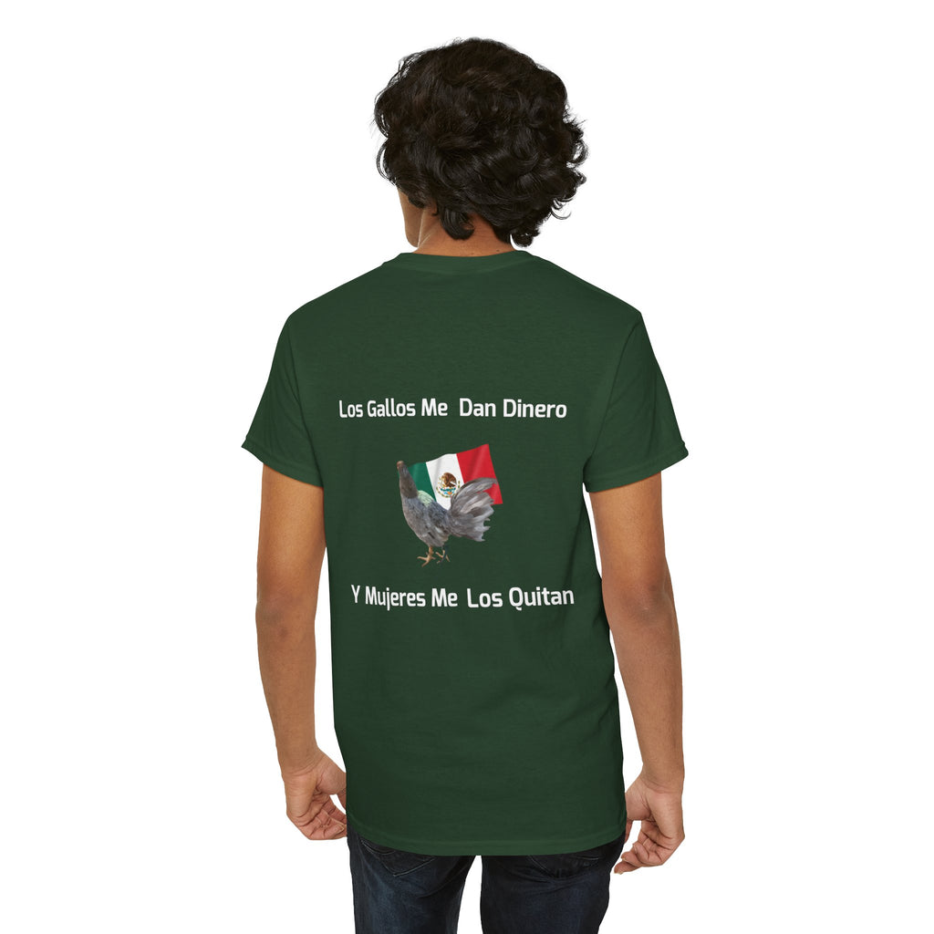 Henny-Gamefowl Tee — "Dro's Henny's Gamefarm" Mexican Flag Rooster Shirt